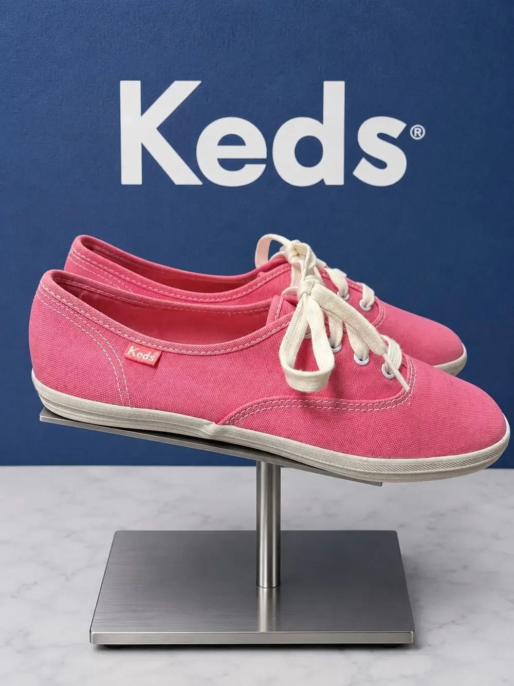 Keds Champion Canvas Lace-Up Sneakers Pink Women’s Size 7